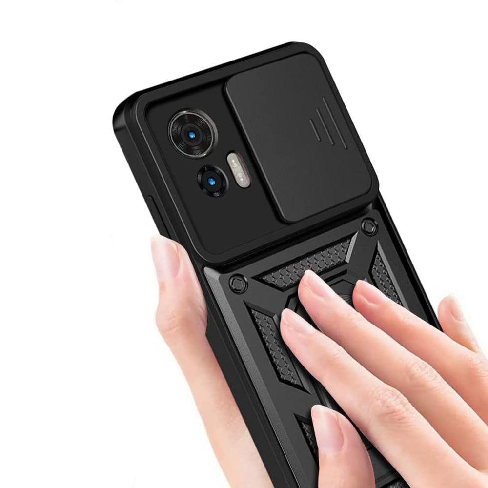 Husa pentru Motorola Edge 50 Fusion, Techsuit, CamShield, Neagra