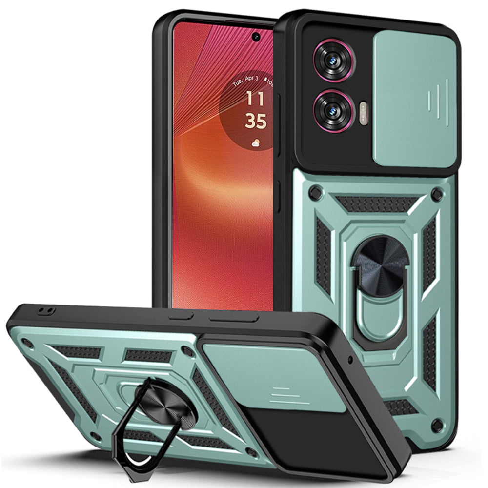 Husa pentru Motorola Edge 50 Fusion, Techsuit, CamShield, Verde