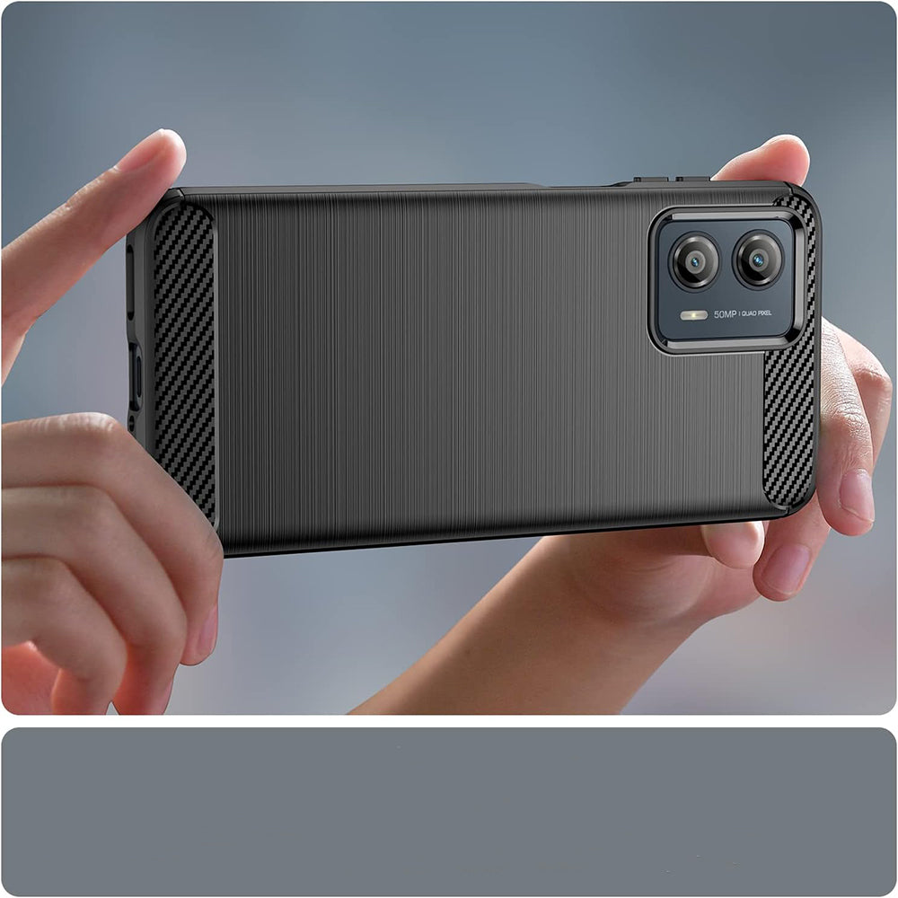 Husa pentru Motorola Edge 50 Fusion, Techsuit, Carbon, Neagra