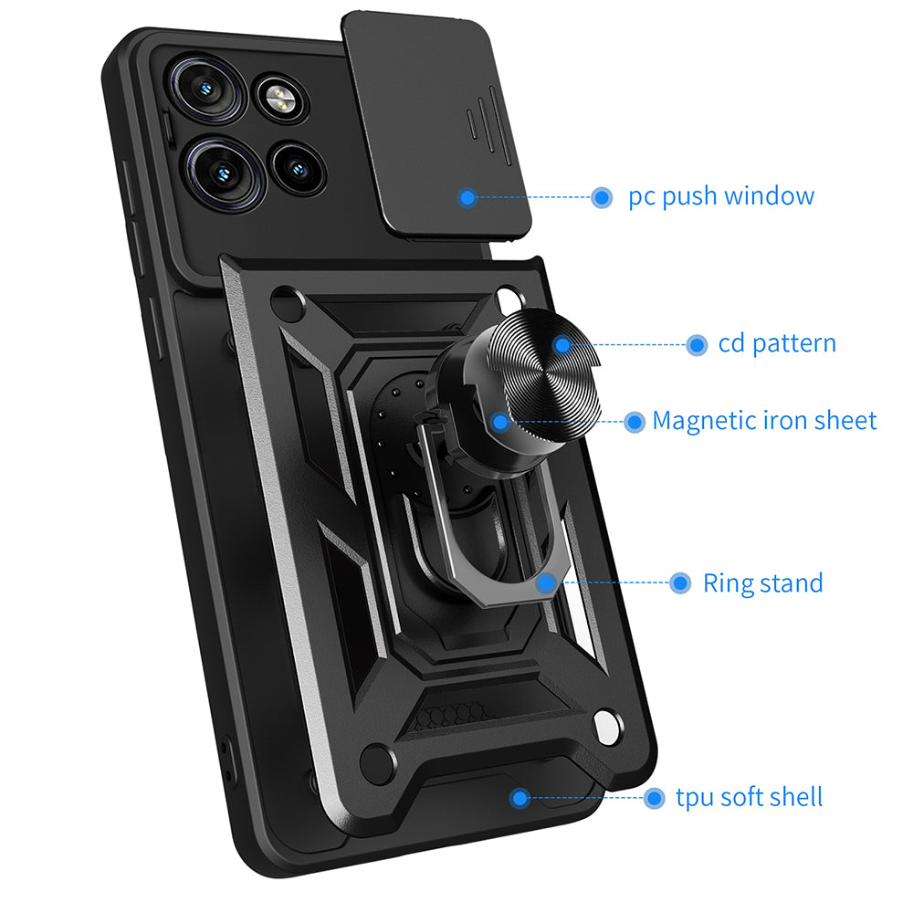 Husa pentru Motorola Edge 50 Neo, Techsuit, CamShield, Neagra