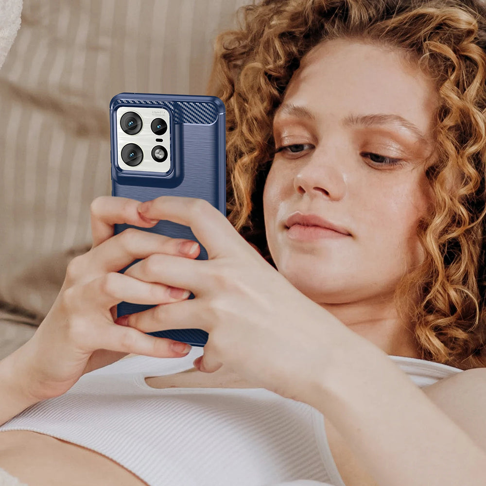 Husa pentru Motorola Edge 50 Pro, Techsuit, Carbon, Neagra