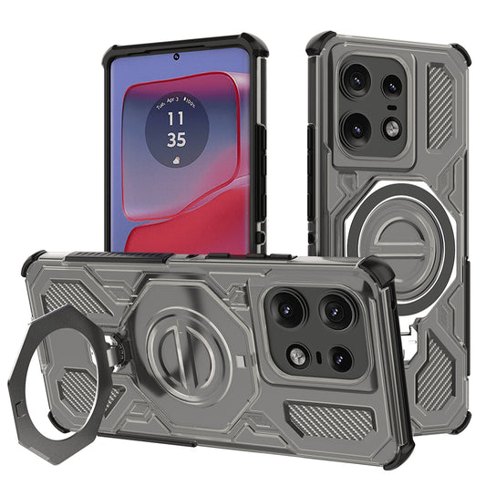 Husa pentru Motorola Edge 50 Pro, Techsuit, Carbon Shield Pro, Fumurie