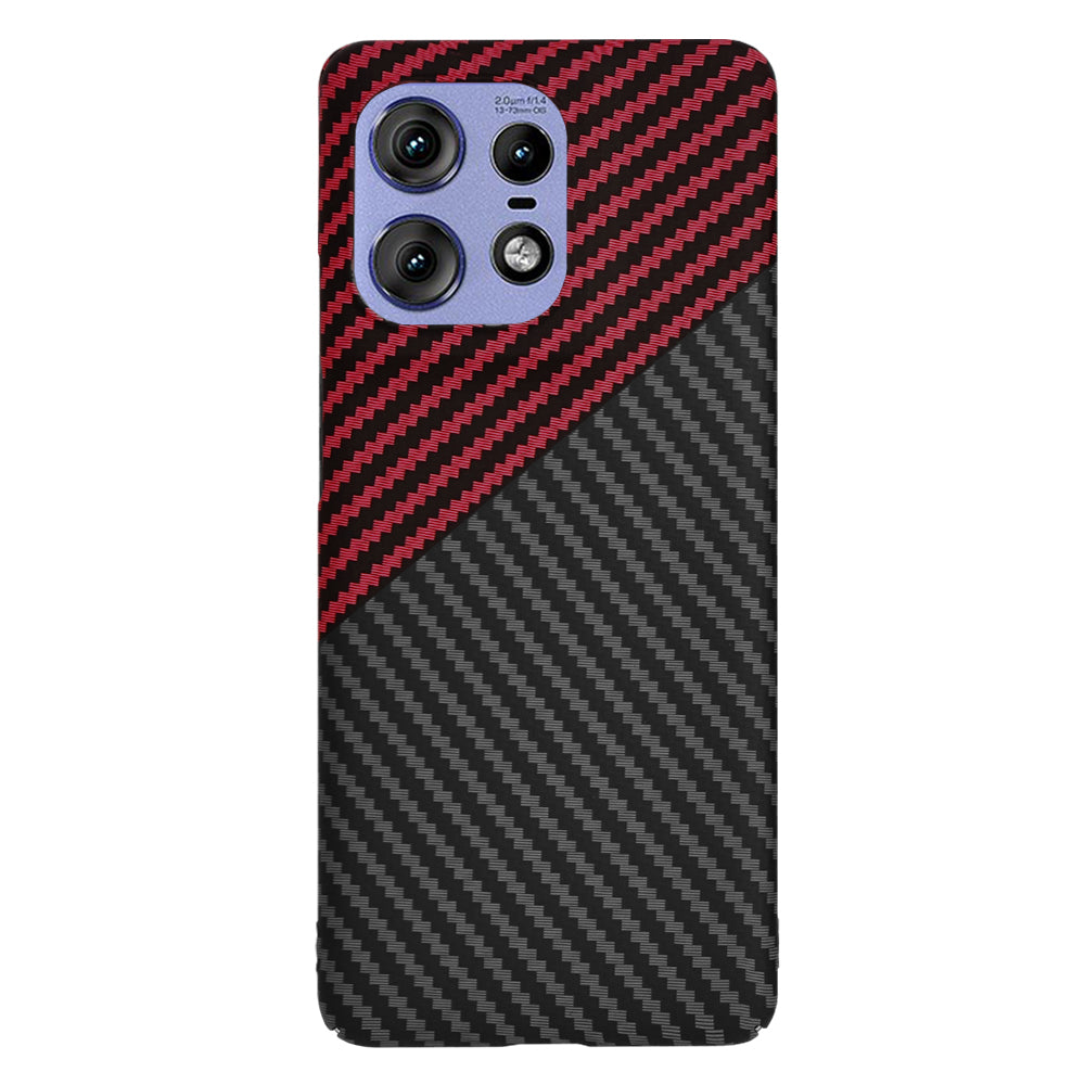 Husa pentru Motorola Edge 50 Pro, Techsuit, Carbonite FiberShell, Neagra Rosie