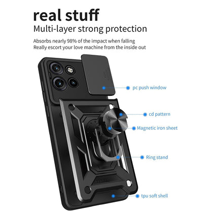 Husa pentru Motorola Edge 50, Techsuit, CamShield, Neagra