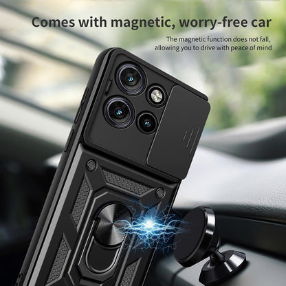 Husa pentru Motorola Edge 50, Techsuit, CamShield, Neagra