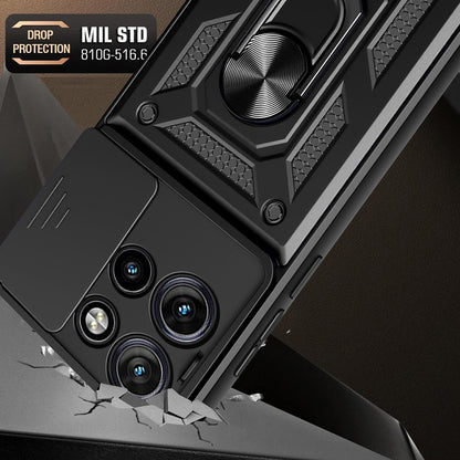 Husa pentru Motorola Edge 50, Techsuit, CamShield, Neagra