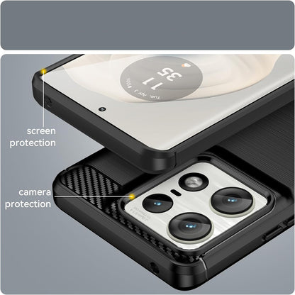 Husa pentru Motorola Edge 50 Ultra, Techsuit, Carbon, Neagra