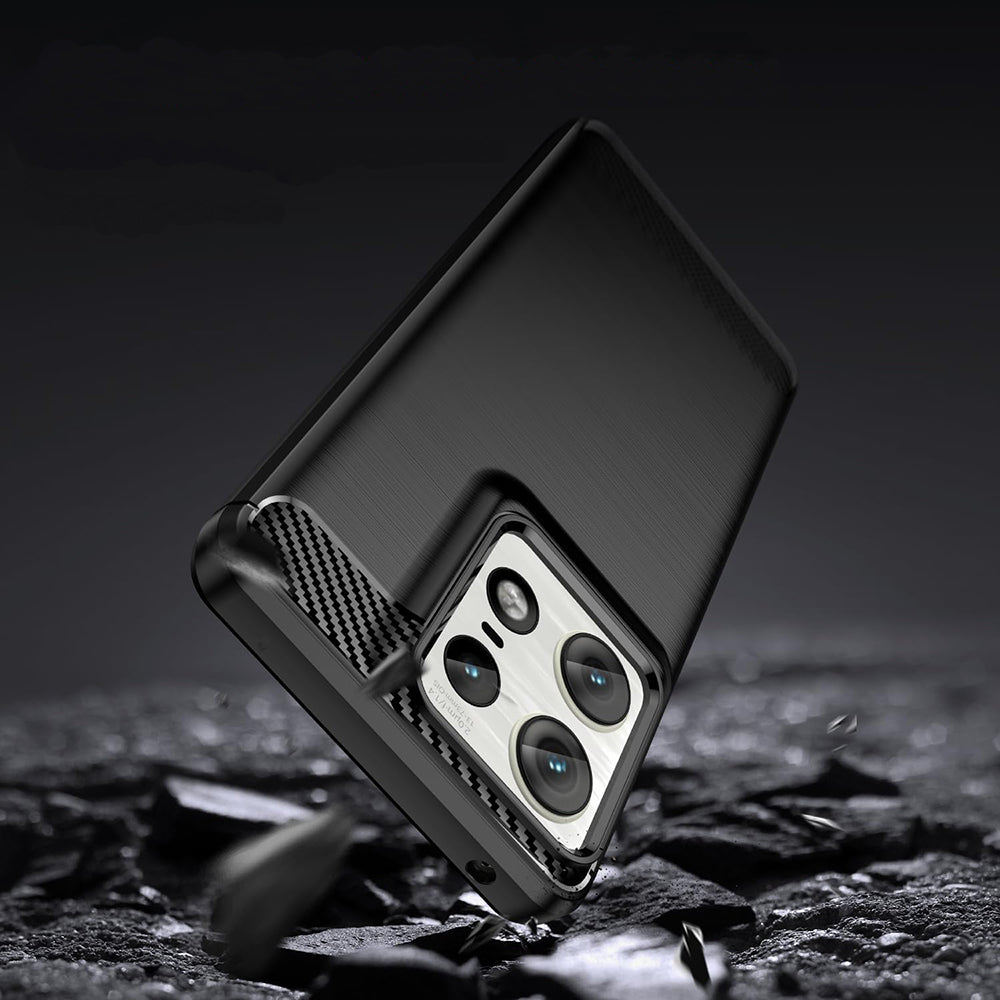 Husa pentru Motorola Edge 50 Ultra, Techsuit, Carbon, Neagra