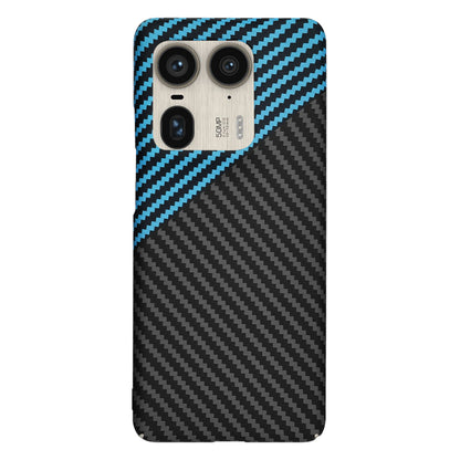 Husa pentru Motorola Edge 50 Ultra, Techsuit, Carbonite FiberShell, Neagra Bleu