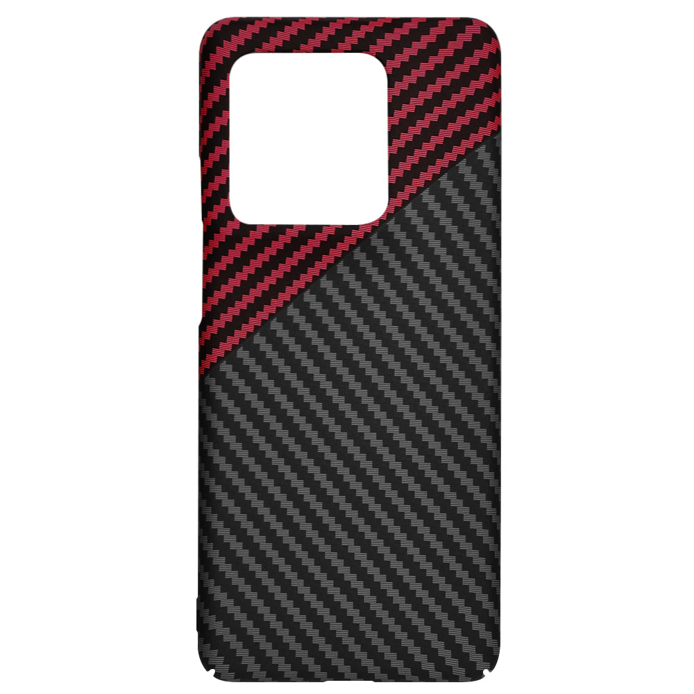 Husa pentru Motorola Edge 50 Ultra, Techsuit, Carbonite FiberShell, Neagra Rosie