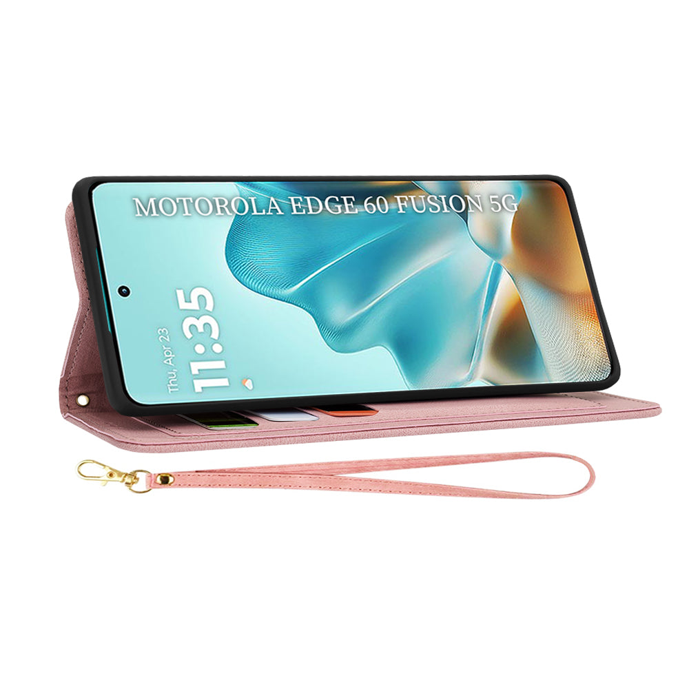 Husa pentru Motorola Edge 60 Fusion / Edge 60, Techsuit, FlipCraft, Roz
