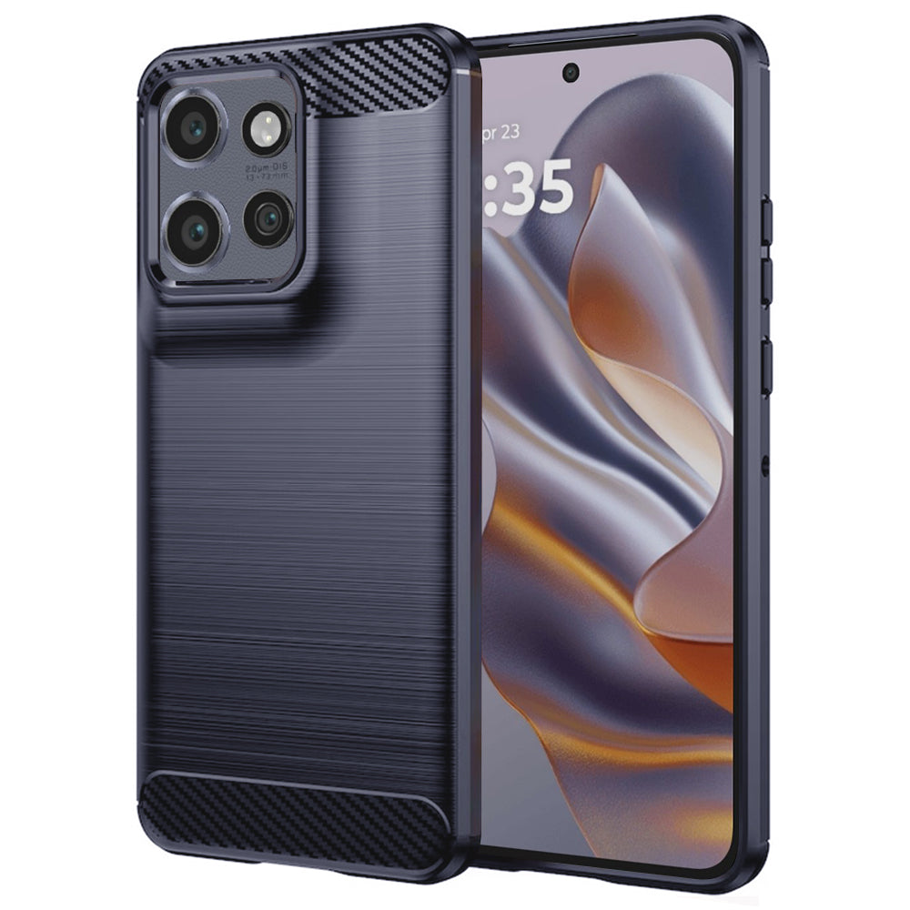 Husa pentru Motorola Edge 60 Neo / Edge 50 Neo, Techsuit, Carbon, Albastra