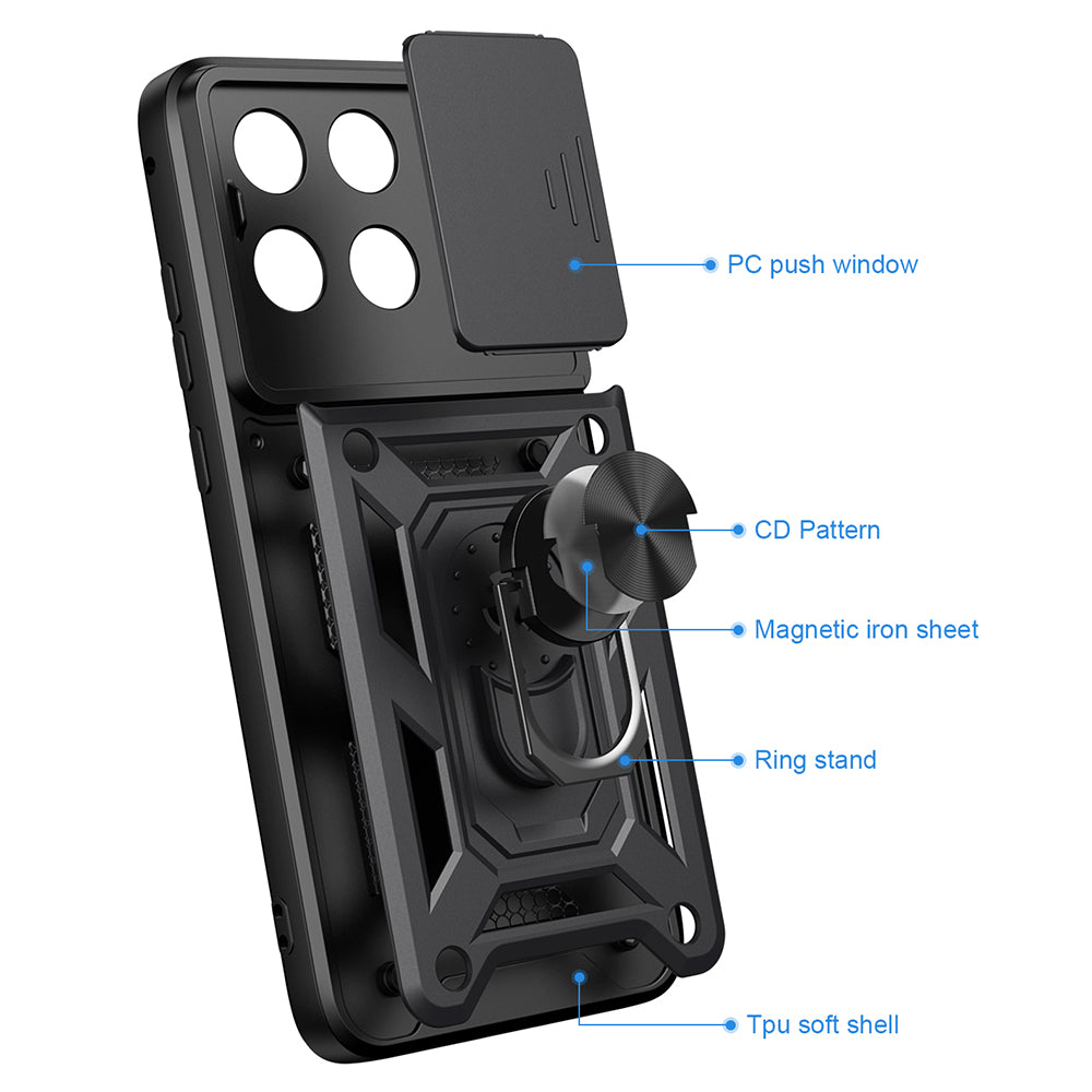 Husa pentru Motorola Edge 70 Fusion, Techsuit, CamShield, Albastra