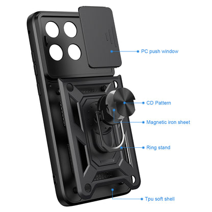 Husa pentru Motorola Edge 70 Fusion, Techsuit, CamShield, Albastra