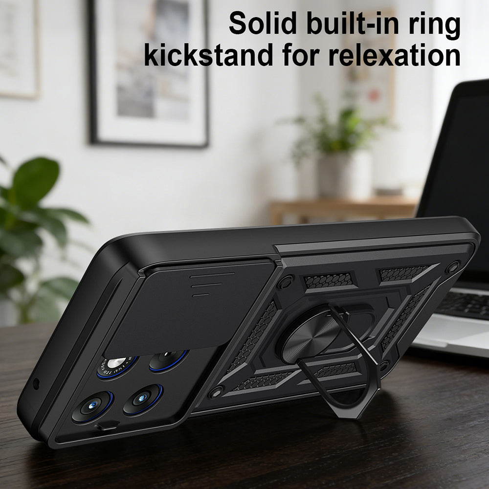 Husa pentru Motorola Edge 70 Fusion, Techsuit, CamShield, Albastra