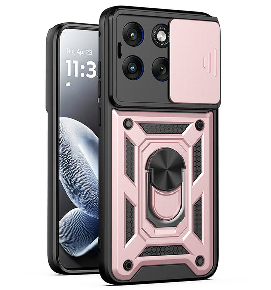 Husa pentru Motorola Edge 70 Fusion, Techsuit, CamShield, Roz Aurie