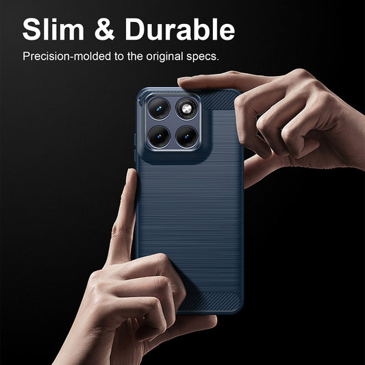 Husa pentru Motorola Edge 70 Fusion, Techsuit, Carbon, Albastra