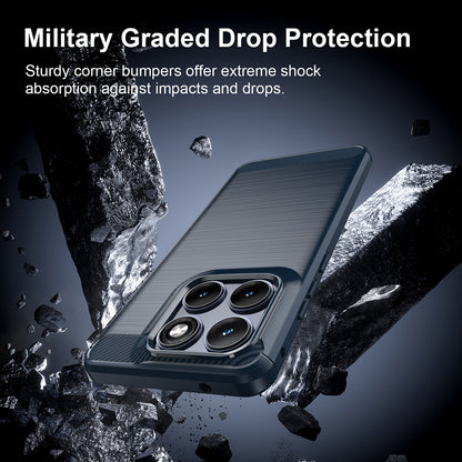 Husa pentru Motorola Edge 70 Fusion, Techsuit, Carbon, Albastra