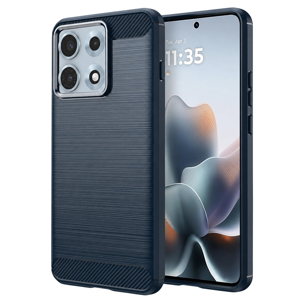 Husa pentru Motorola Edge 70 Max, Techsuit, Carbon, Albastra