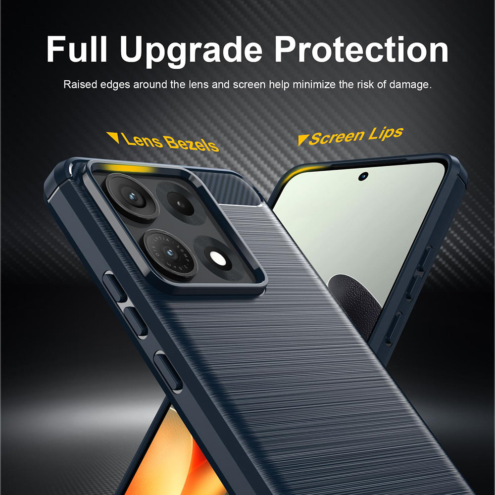 Husa pentru Motorola Edge 70 Max, Techsuit, Carbon, Albastra