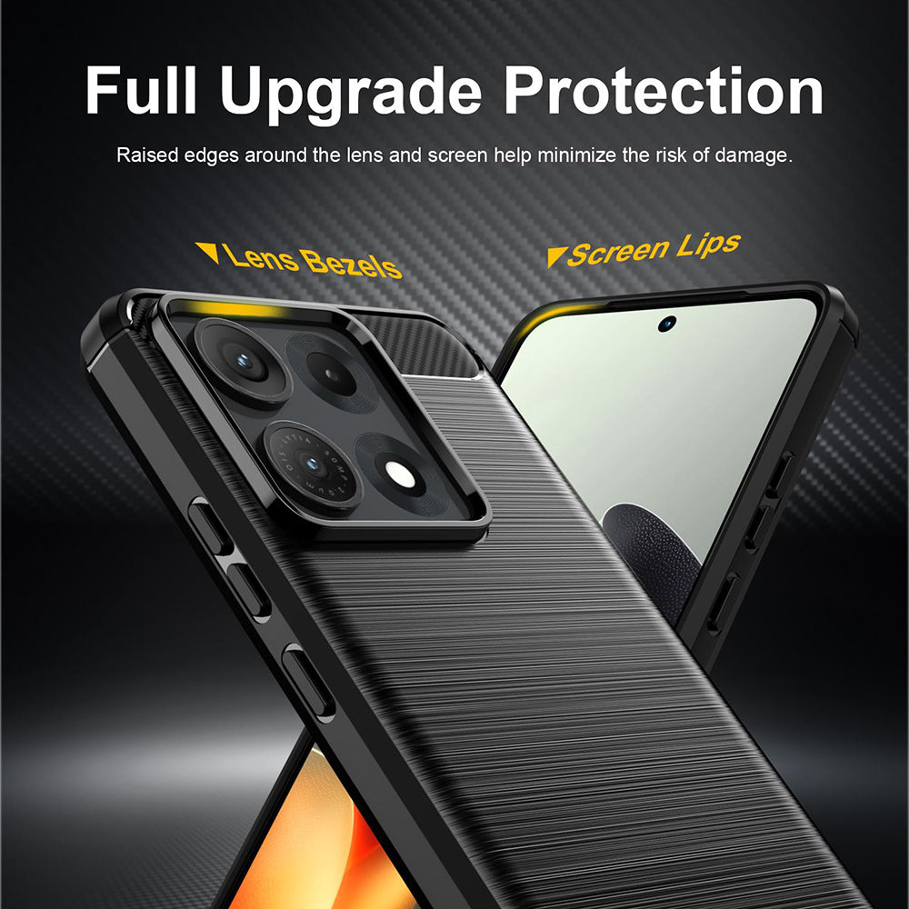 Husa pentru Motorola Edge 70 Max, Techsuit, Carbon, Neagra