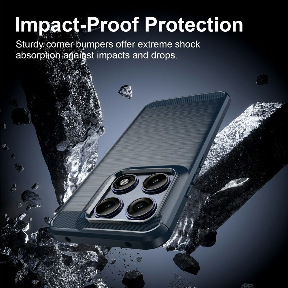 Husa pentru Motorola Edge 70 Pro, Techsuit, Carbon, Albastra