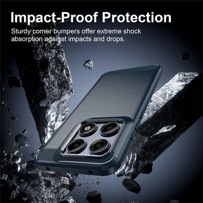 Husa pentru Motorola Edge 70 Pro, Techsuit, Carbon, Albastra