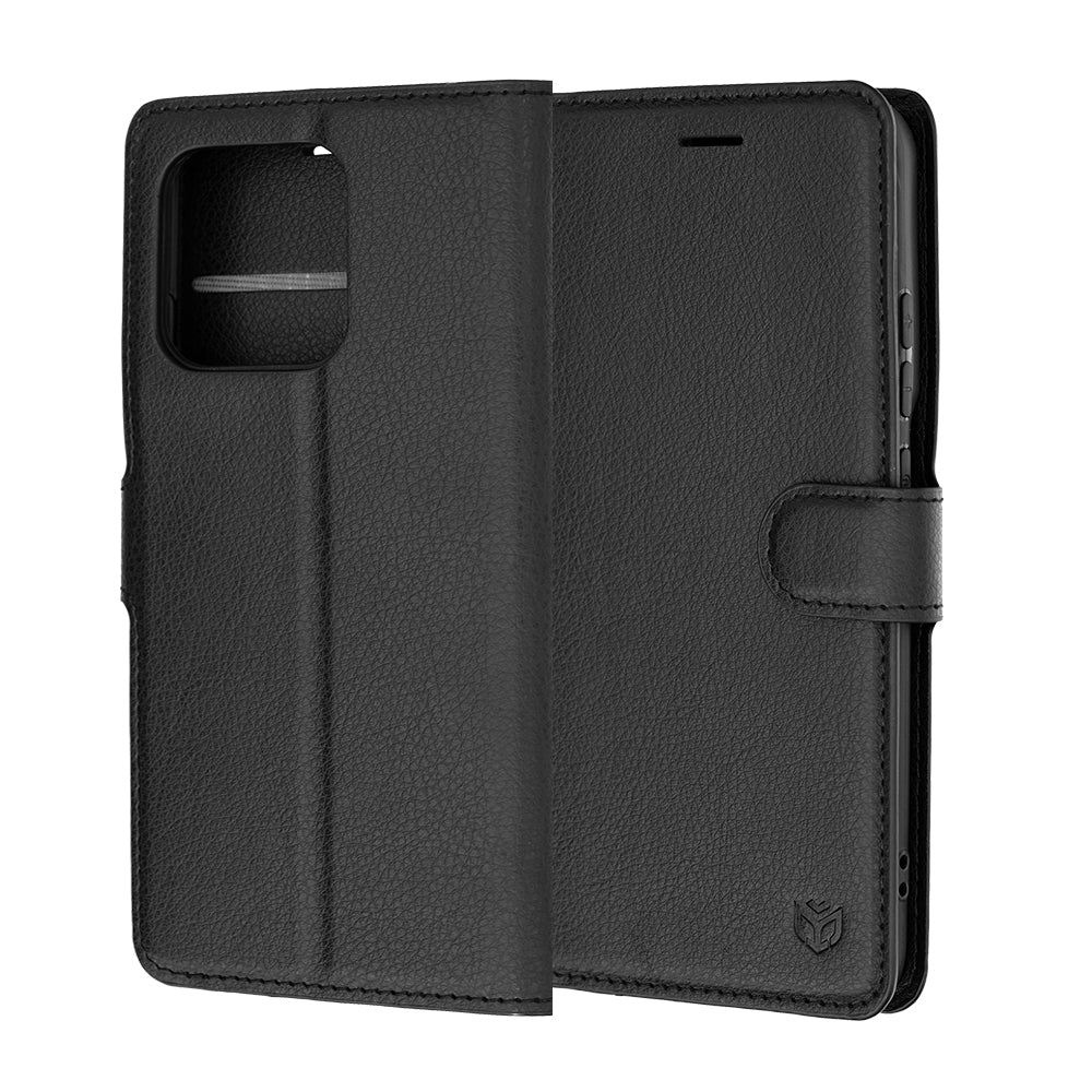 Husa pentru Motorola Edge 70 Pro, Techsuit, Leather Folio, Neagra