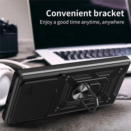 Husa pentru Motorola Edge 70, Techsuit, CamShield, Albastra