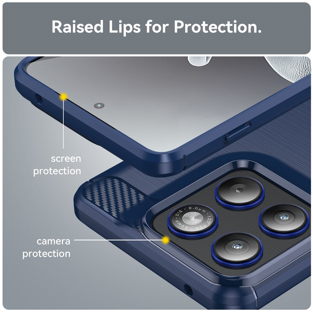 Husa pentru Motorola Edge 70, Techsuit, Carbon, Albastra