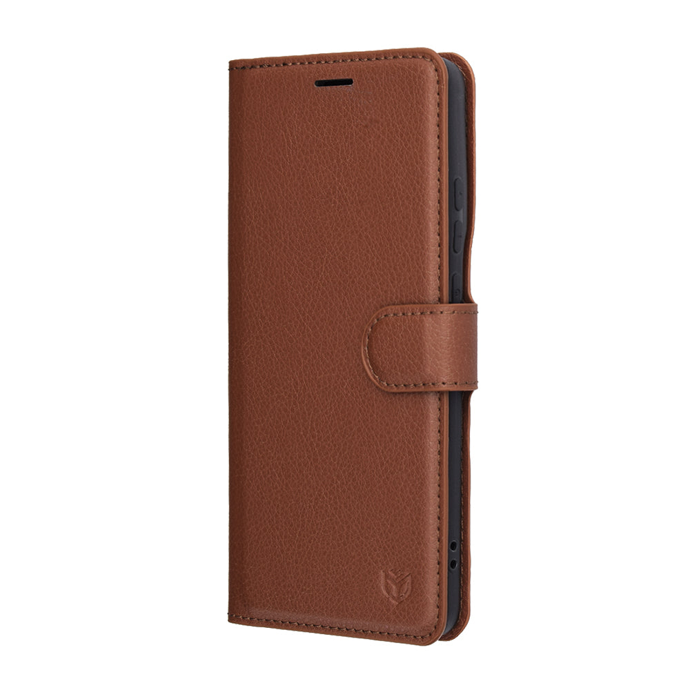 Husa pentru Motorola Edge 70, Techsuit, Leather Folio, Maro
