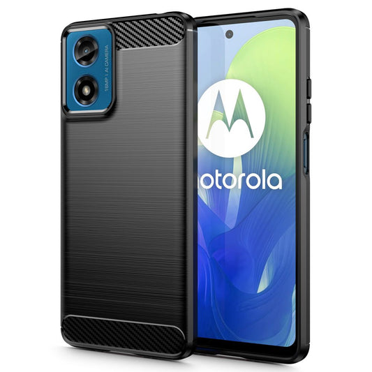 Husa pentru Motorola Moto G24 Power / G04 / G24 / E14, Tech-Protect, Carbon, Neagra