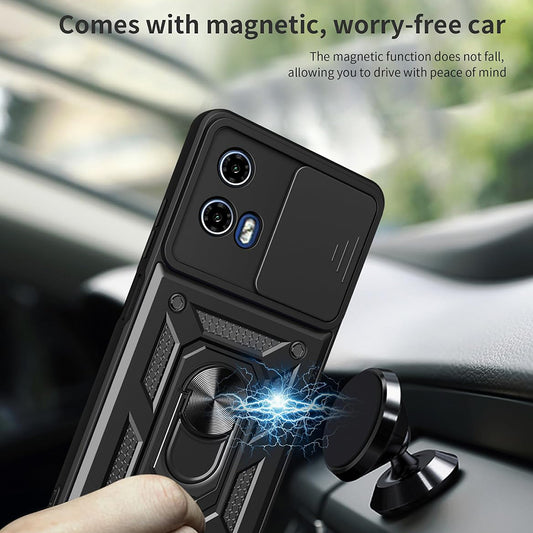 Husa pentru Motorola Moto G15 / G15 Power, Techsuit, CamShield, Neagra