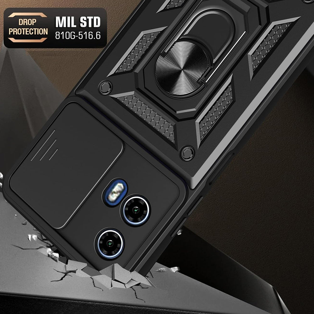 Husa pentru Motorola Moto E15 / G05, Techsuit, CamShield, Neagra
