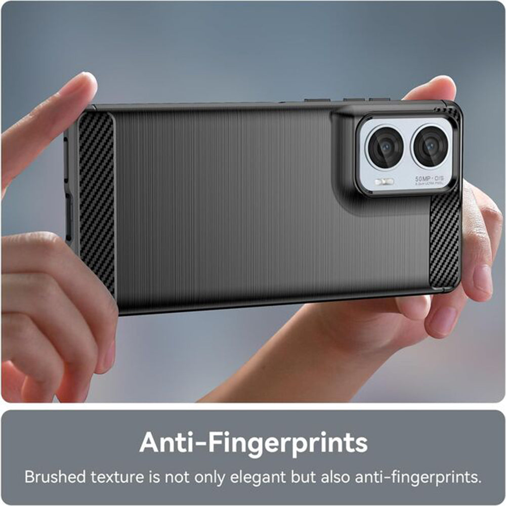 Husa pentru Motorola Moto E15 / G05, Techsuit, Carbon, Neagra