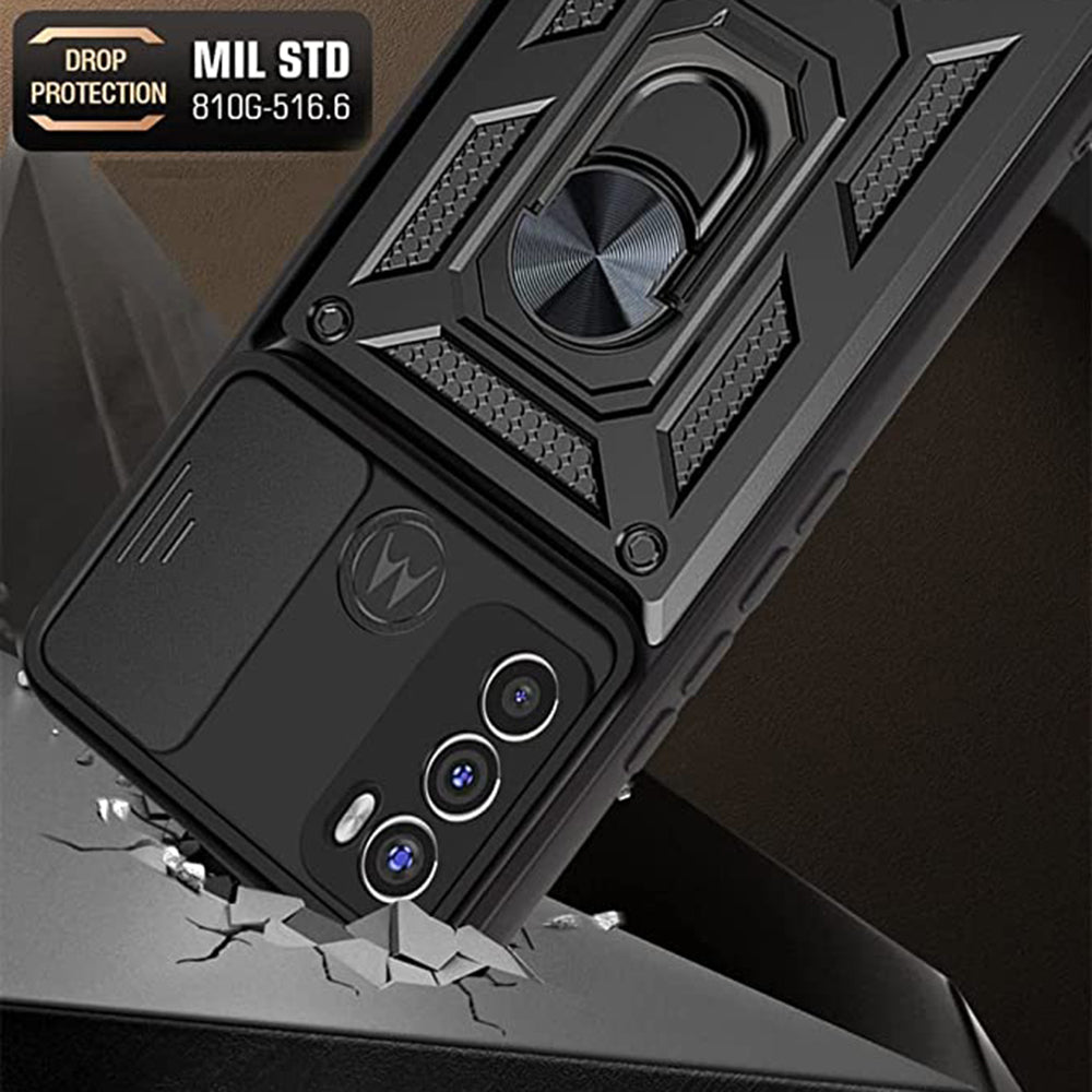 Husa pentru Motorola Moto E40 / E30 / E20, Techsuit, CamShield, Neagra