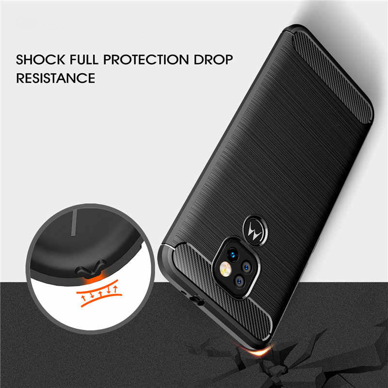 Husa pentru Motorola Moto E7 Plus / G9 Play, Techsuit, Carbon, Neagra