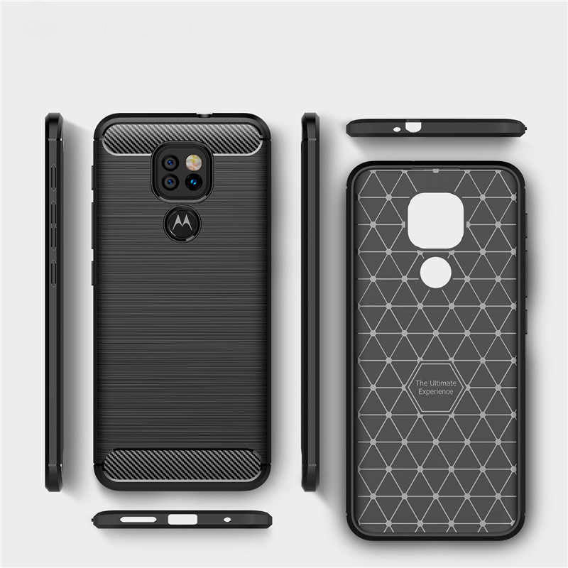Husa pentru Motorola Moto E7 Plus / G9 Play, Techsuit, Carbon, Neagra