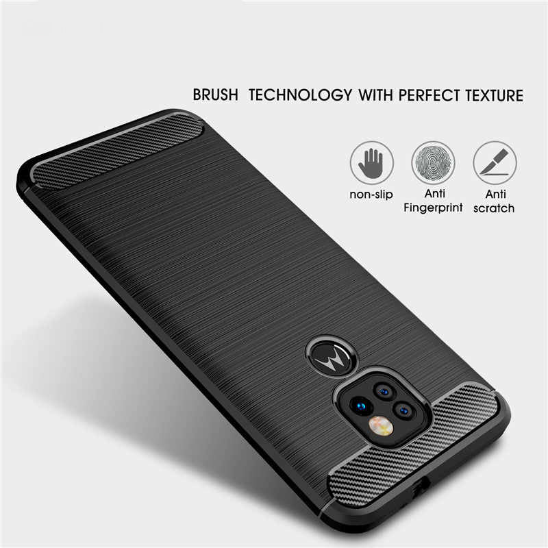 Husa pentru Motorola Moto E7 Plus / G9 Play, Techsuit, Carbon, Neagra