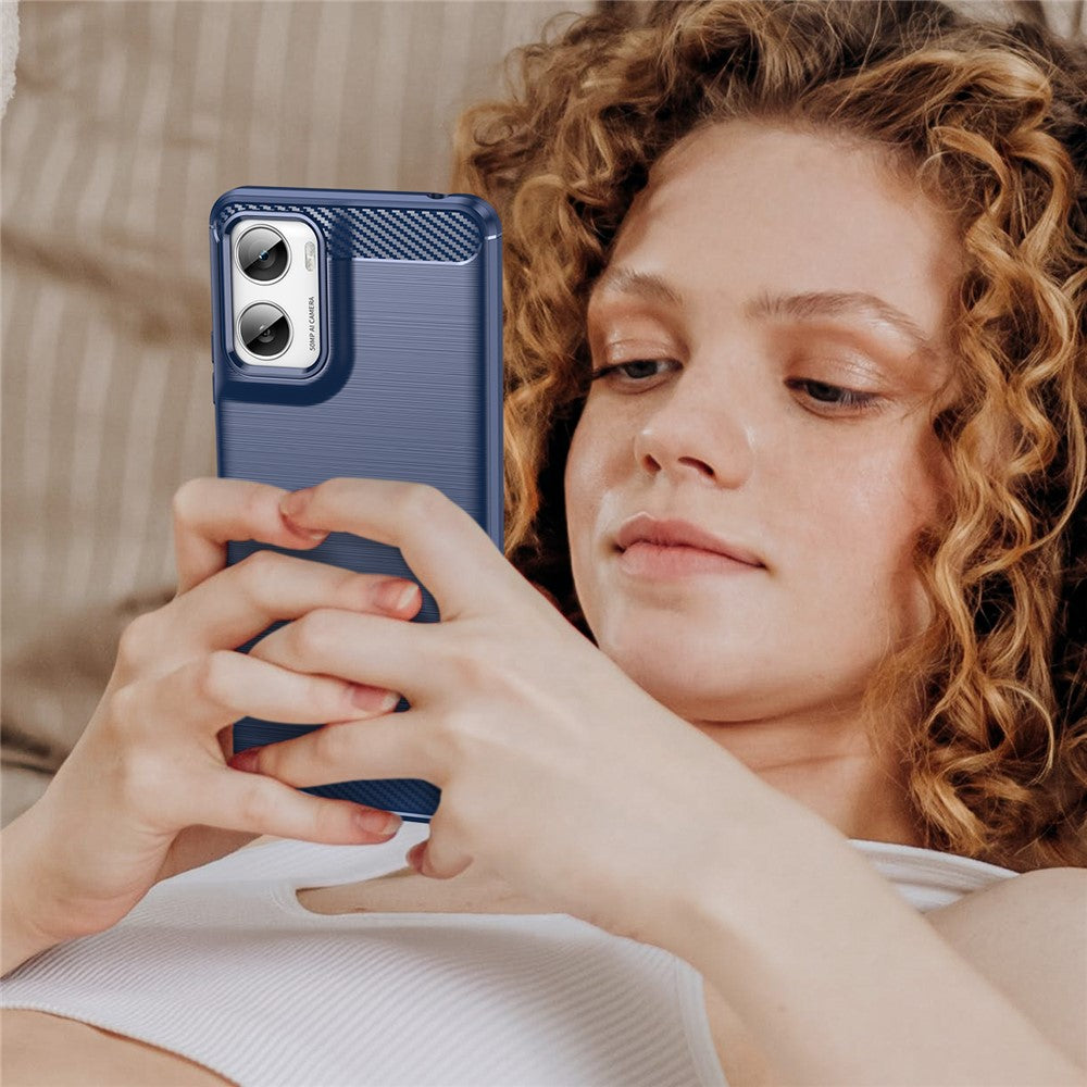 Husa pentru Motorola Moto G06 Power / G06, Techsuit, Carbon, Albastra