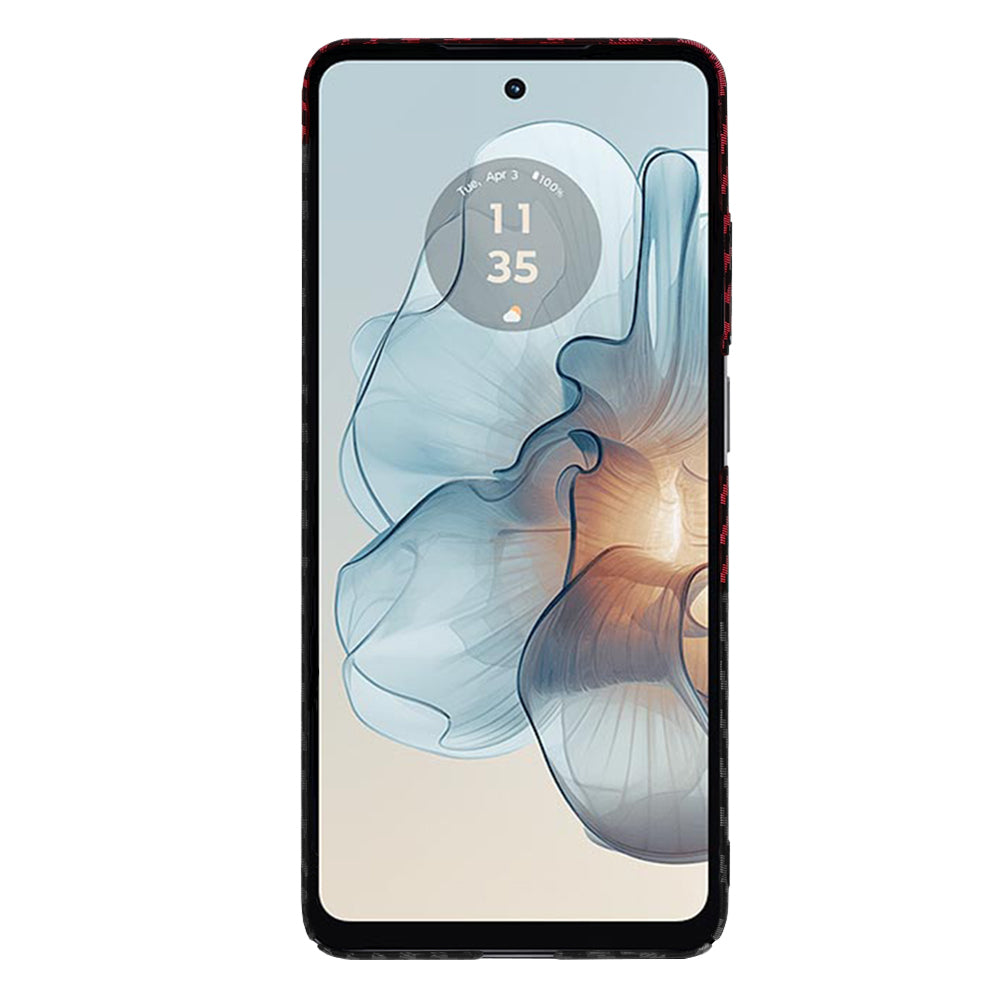Husa pentru Motorola Moto G24 Power, Techsuit, Carbonite FiberShell, Neagra Rosie