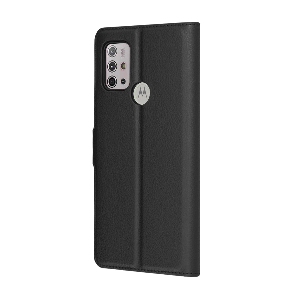 Husa pentru Motorola Moto G30 / G20 / G10, Techsuit, Leather Folio, Neagra