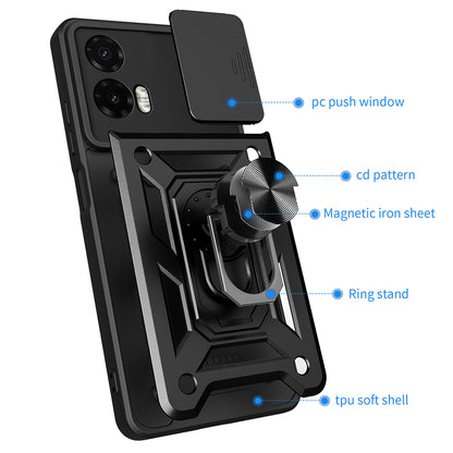 Husa pentru Motorola Moto G35, Techsuit, CamShield, Neagra