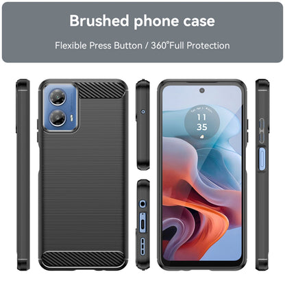 Husa pentru Motorola Moto G45 / G34, Techsuit, Carbon, Neagra