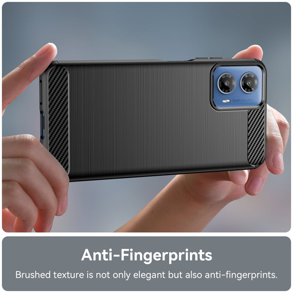 Husa pentru Motorola Moto G45 / G34, Techsuit, Carbon, Neagra