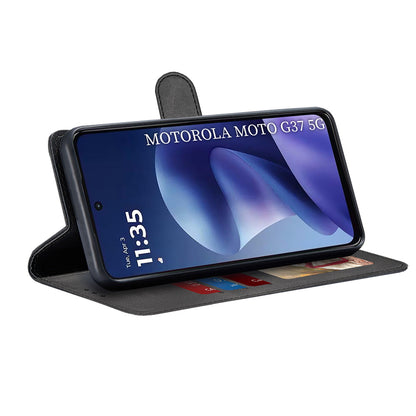 Husa pentru Motorola Moto G47 / G37 Power / G37, Techsuit, Diary Book, Neagra