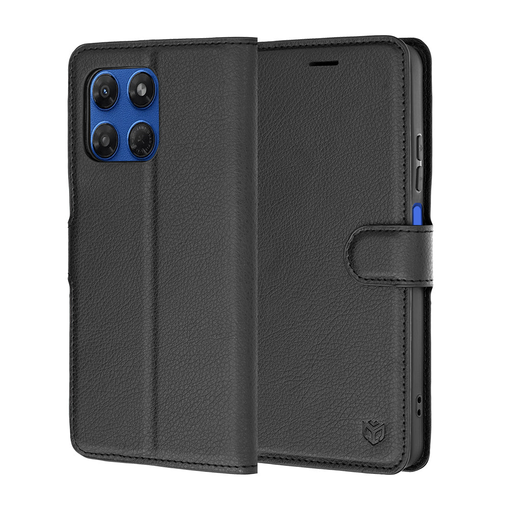 Husa pentru Motorola Moto G47 / G37 Power / G37, Techsuit, Leather Folio, Neagra