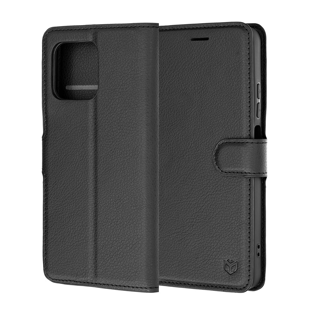 Husa pentru Motorola Moto G47 / G37 Power / G37, Techsuit, Leather Folio, Neagra