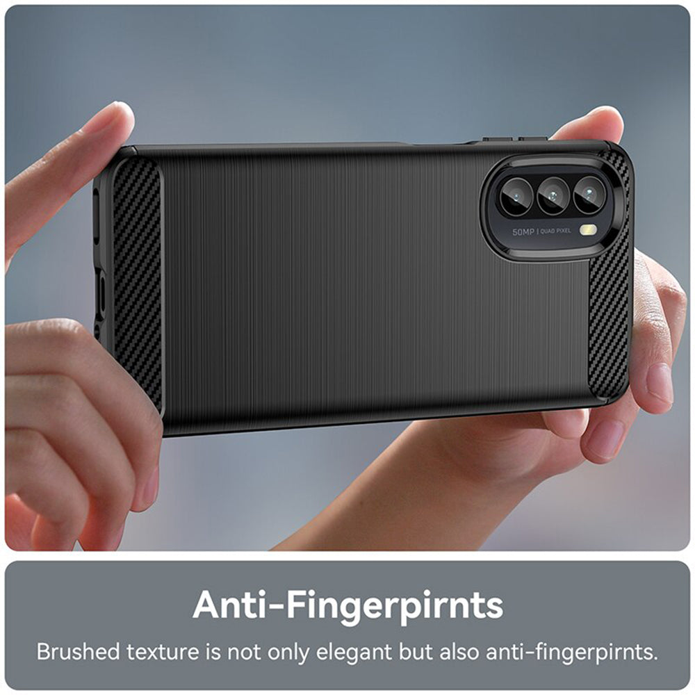 Husa pentru Motorola Moto G52 / G82, Techsuit, Carbon, Neagra