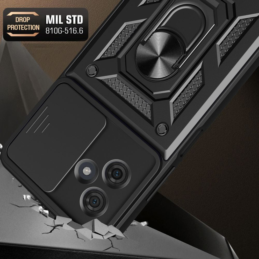 Husa pentru Motorola Moto G54, Techsuit, CamShield, Neagra